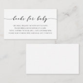 Boeken voor Baby-invoegkaart Informatiekaartje (Voorkant / Achterkant)