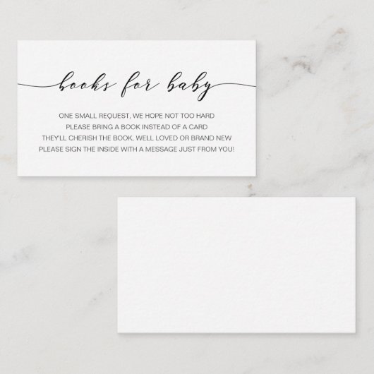 Boeken voor Baby-invoegkaart Informatiekaartje (Voorkant / Achterkant)