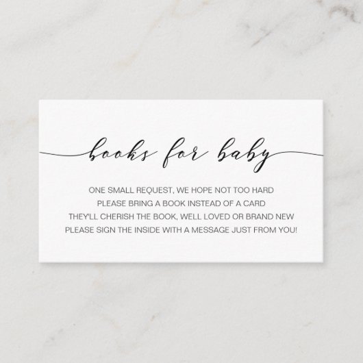 Boeken voor Baby-invoegkaart Informatiekaartje (Voorkant)