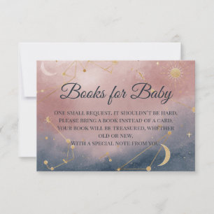 Boeken voor baby-inzet Modern Boho Celestial Sho Bedankkaart