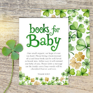 Boeken voor Baby Irish Little Charm Baby shower Informatiekaartje