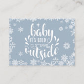 Boeken voor baby jongen Winter baby shower stoffig Informatiekaartje (Achterkant)