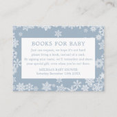 Boeken voor baby jongen Winter baby shower stoffig Informatiekaartje (Voorkant)