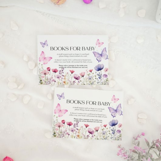 Boeken voor Baby Kaart Butterfly Floral Notitiekaartje