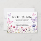 Boeken voor Baby Kaart Butterfly Floral Notitiekaartje (Voorkant)
