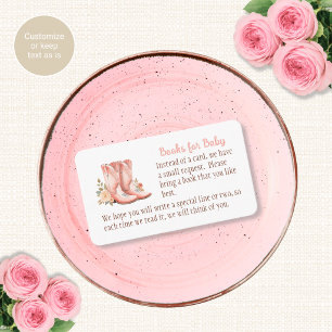 Boeken voor Baby Kaart Cowgirl Thema Baby Shower