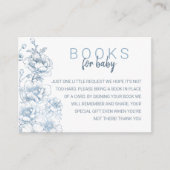 Boeken voor Baby Kaart – Dusty Blue Floral Enclosu (Voorkant)