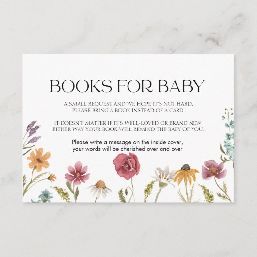 Boeken voor Baby Kaart Floral (Voorkant)