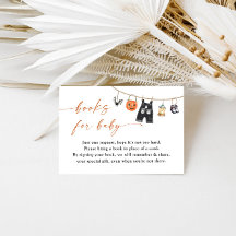 Boeken voor Baby Kaart | Halloween-Baby shower