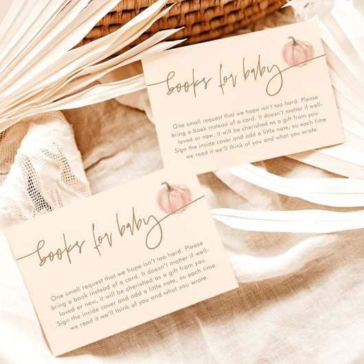 Boeken voor Baby Kaart, Herfst Pink Pumpkin Baby s Kaart