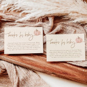 Boeken voor Baby Kaart, Herfst Pink Pumpkin Baby s Kaart