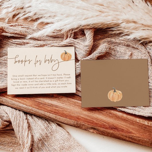 Boeken voor Baby Kaart | Herfst Pompoen Baby Showe