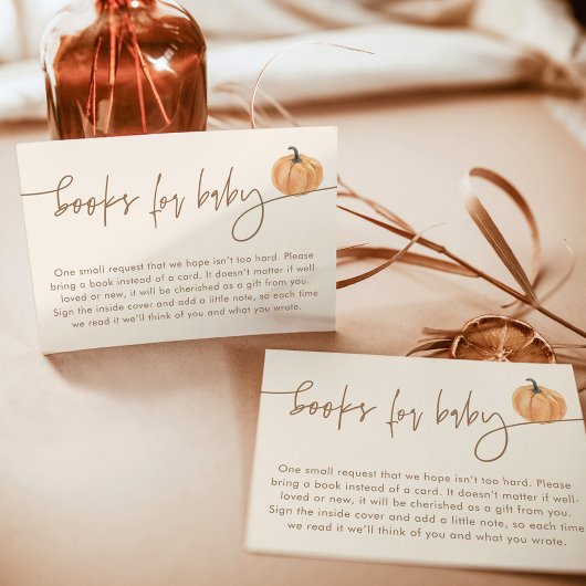 Boeken voor Baby Kaart | Herfst Pompoen Baby Showe