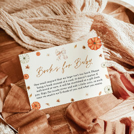Boeken voor Baby Kaart, Herfst Roze Pompoen Baby S Kaart