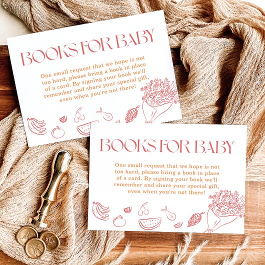 Boeken voor Baby Kaart, lokaal geteeld Baby shower Kaart
