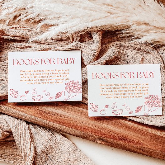 Boeken voor Baby Kaart, lokaal geteeld Baby shower Kaart