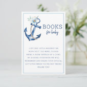 Boeken voor Baby Kaart | Nautisch blauw anker Baby (Staand voorkant)