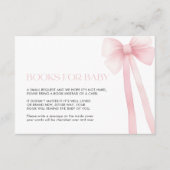 Boeken voor Baby Kaart Pink Bow (Voorkant)