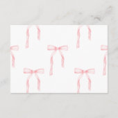 Boeken voor Baby Kaart Pink Bow (Achterkant)