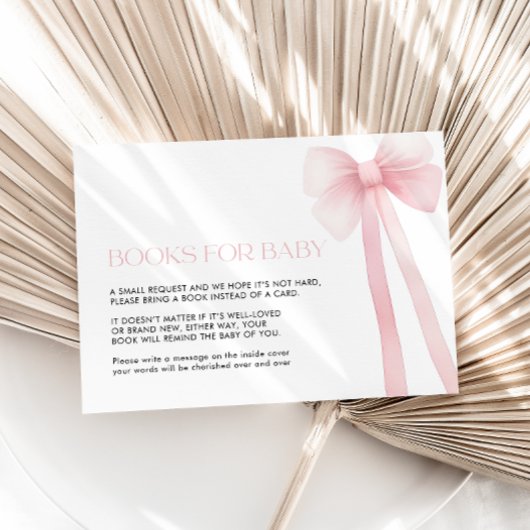 Boeken voor Baby Kaart Pink Bow