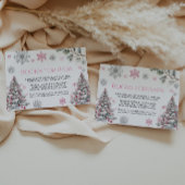 Boeken voor Baby Kaart Pink Winter Wonderland