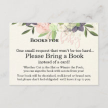 Boeken voor Baby Kaart - Roze & Paarse Bloemen