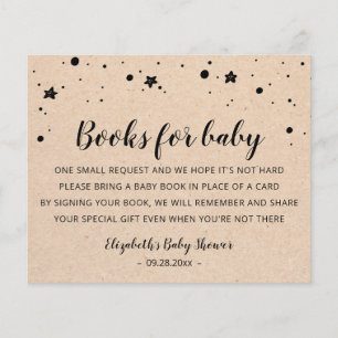 Boeken voor baby kaart sjabloon baby shower feest