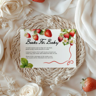 Boeken voor Baby Kaarten   Aardbei Baby shower