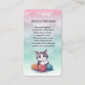 Boeken voor Baby Kitten Baby shower Enclosure Kaar Informatiekaartje (Voorkant)
