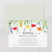 Boeken voor Baby kleurrijk baby shower van wilde b Informatiekaartje (Voorkant / Achterkant)