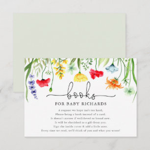 Boeken voor Baby kleurrijk baby shower van wilde b Informatiekaartje