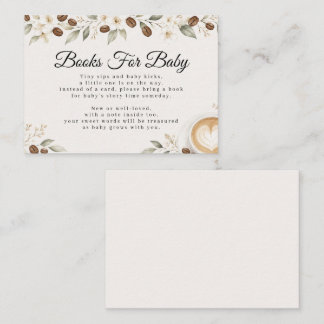Boeken voor baby koffie baby shower informatiekaartje