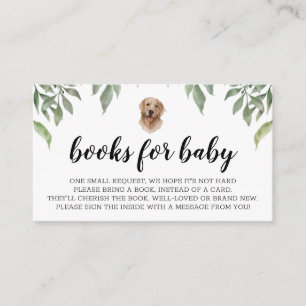 Boeken voor Baby Labrador Retriever Waterverf Boho Informatiekaartje