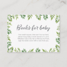 Boeken voor baby leafy Baby shower Insert Kaart