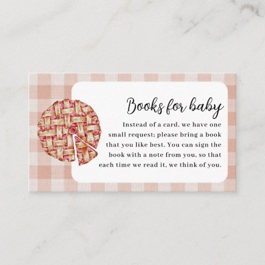 Boeken voor Baby Little Cutie Pie Baby shower Informatiekaartje (Voorkant)