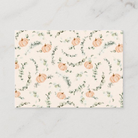 Boeken voor Baby Little Pumpkin Baby shower Informatiekaartje (Achterkant)