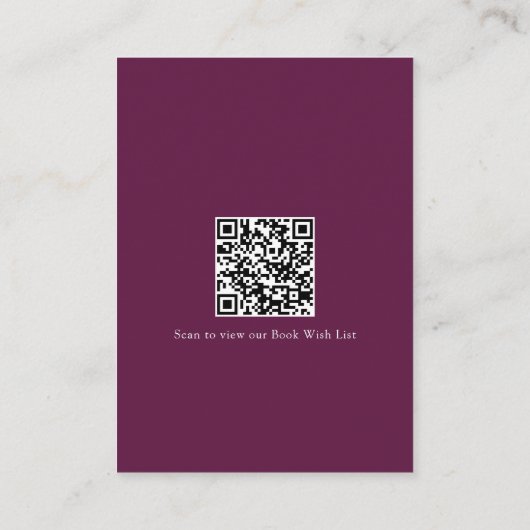 Boeken voor Baby Little Pumpkin Baby shower QR Cod Informatiekaartje (Achterkant)