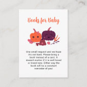 Boeken voor Baby Little Pumpkin Baby shower QR Cod Informatiekaartje (Voorkant)