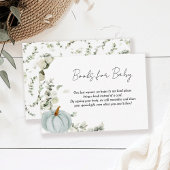 Boeken voor Baby Little Pumpkin Blue Baby shower Informatiekaartje
