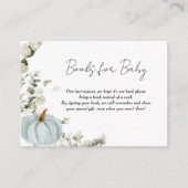 Boeken voor Baby Little Pumpkin Blue Baby shower Informatiekaartje (Voorkant)