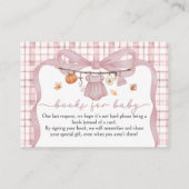Boeken voor Baby Little Pumpkin Girl Baby shower Informatiekaartje (Voorkant)