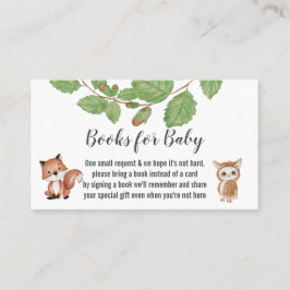 Boeken voor baby-/luierspoeldieren visitekaartje