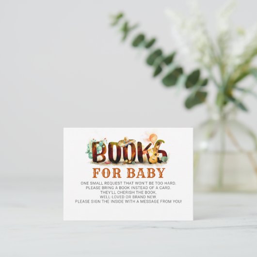 Boeken voor Baby Mexican Style Baby shower Informatiekaartje (Staand voorkant)