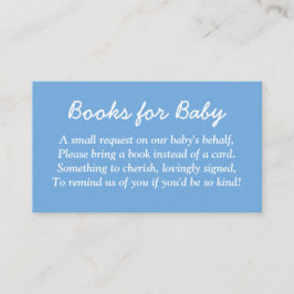 Boeken voor Baby Minimalist Blue Enclosure Kaart
