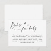 Boeken voor Baby Minimalistisch Baby shower Informatiekaartje (Voorkant / Achterkant)