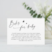 Boeken voor Baby Minimalistisch Baby shower Informatiekaartje (Staand voorkant)