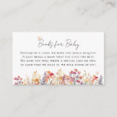 Boeken voor Baby! Modern, Wildflower Baby shower Informatiekaartje (Voorkant)