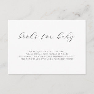 Boeken voor Baby Moderne Boho Baby shower Enclosur Informatiekaartje