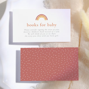 Boeken voor baby moderne boho minimalistische rege informatiekaartje