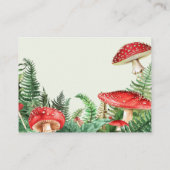 Boeken voor Baby Mushroom Baby shower Informatiekaartje (Achterkant)